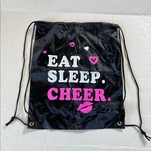 Eat Sleep Cheer 📢 Drawstring Bag